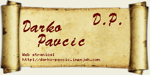 Darko Pavčić vizit kartica